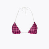 OM Bikini Top / Pink Check