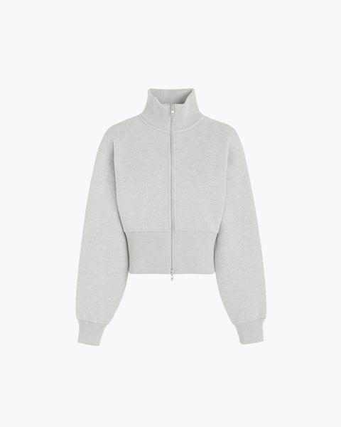 Gabrielle Zip-up / Light Grey Melange – Ora Mora