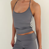 Nomi Halter Top / Charcoal Grey