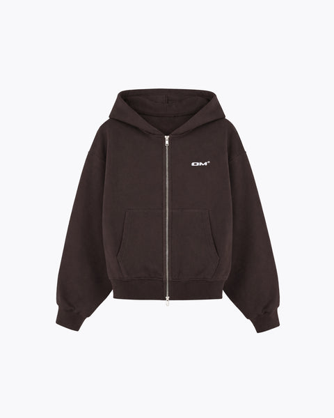 OM Zip-up Hoodie / Coffee – Ora Mora