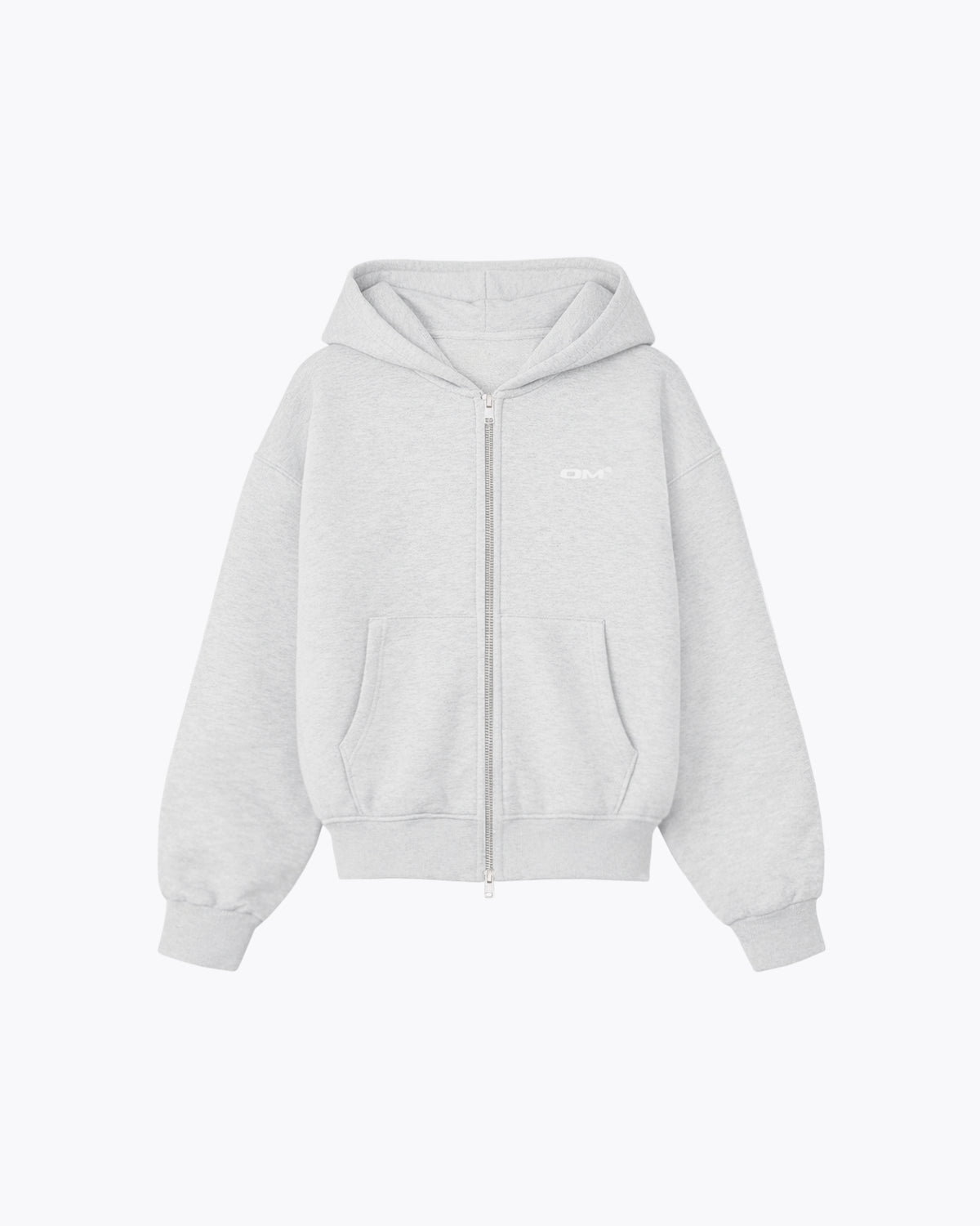 OM Zip-up Hoodie / Light Grey Melange – Ora Mora